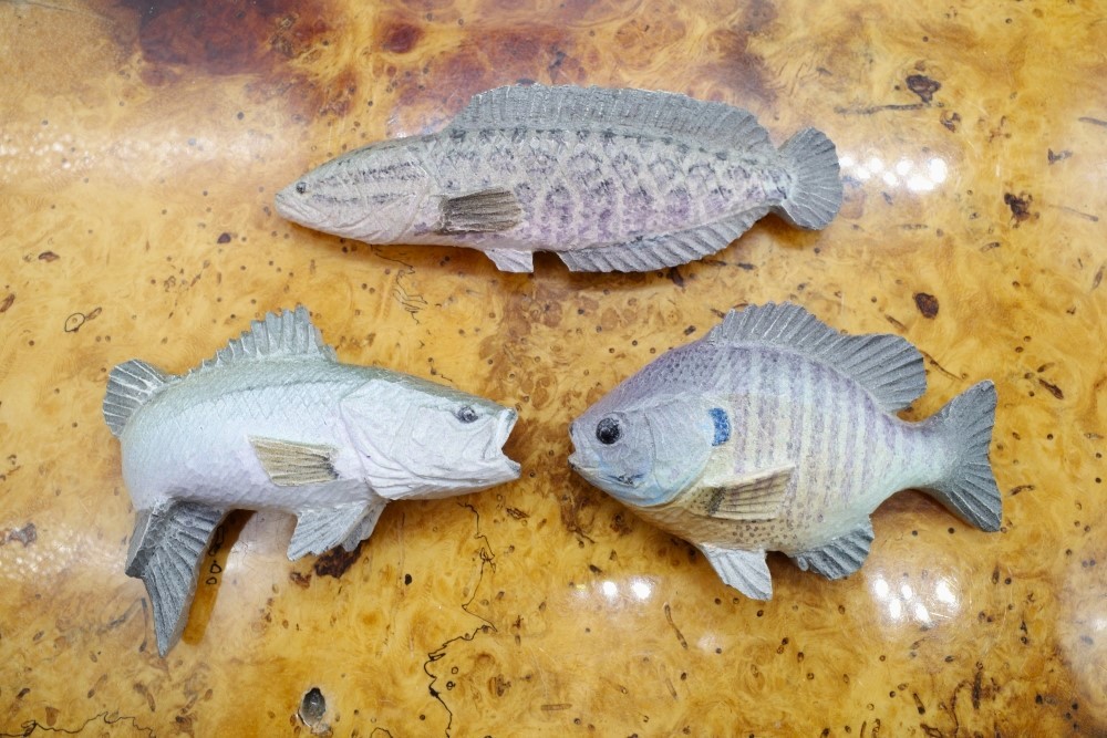 彫魚 FUMIO NAGAI (永井文雄) 『彫魚ブローチ各種』『【受注】壁掛け作品』